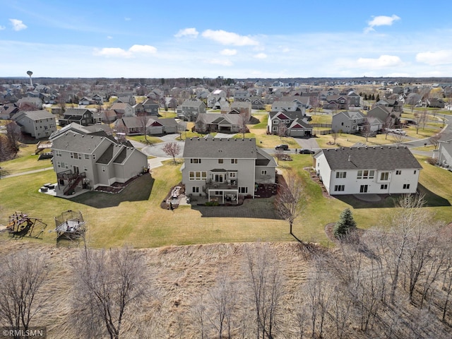 drone / aerial view featuring a residential view