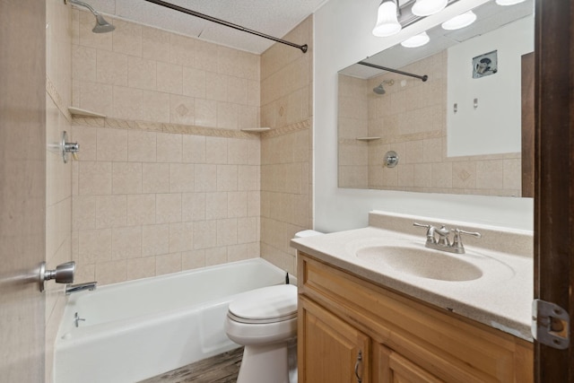 10720 Rockford Rd Unit 215, Plymouth, MN 55442 - bathroom with bathtub / shower combination, vanity, and wood finished floors