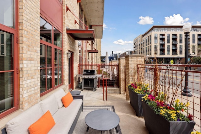 balcony with a grill