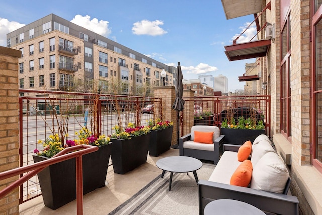 balcony with an outdoor living space