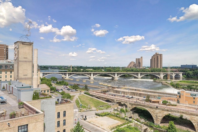 view of urban area with a notable bridge