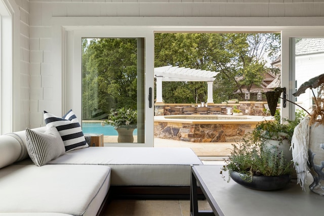 view of sunroom