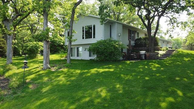 26837 Lake Ethel Rd, Girard Twp, MN 56515 - view of side of home featuring a yard