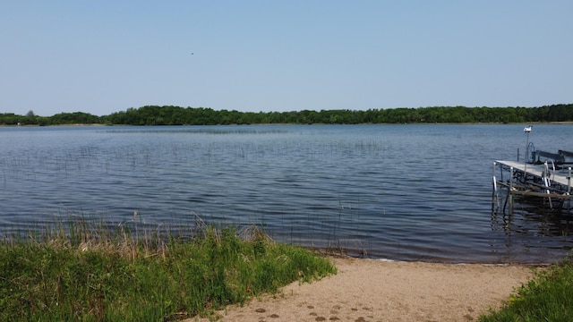 26837 Lake Ethel Rd, Girard Twp, MN 56515 - dock with a water view