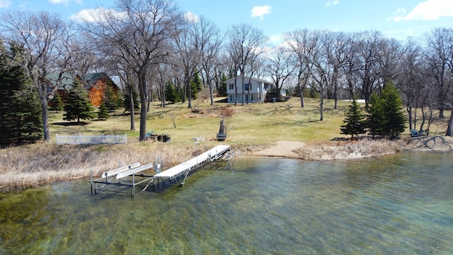26837 Lake Ethel Rd, Girard Twp, MN 56515 - dock with a water view