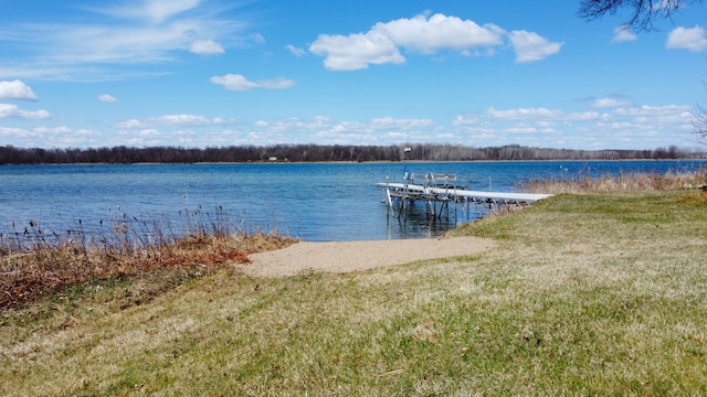 26837 Lake Ethel Rd, Girard Twp, MN 56515 - dock area with a water view