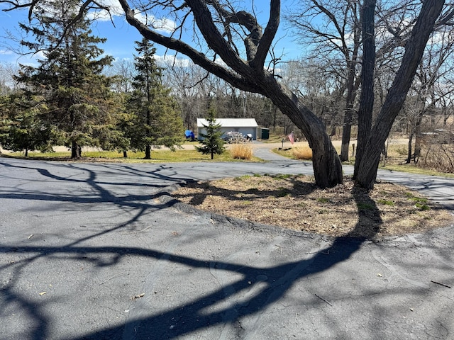 26837 Lake Ethel Rd, Girard Twp, MN 56515 - view of asphalt road featuring view of scattered trees