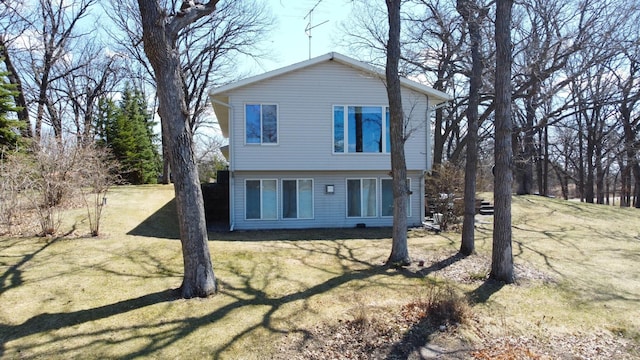 26837 Lake Ethel Rd, Girard Twp, MN 56515 - rear view of property featuring a yard