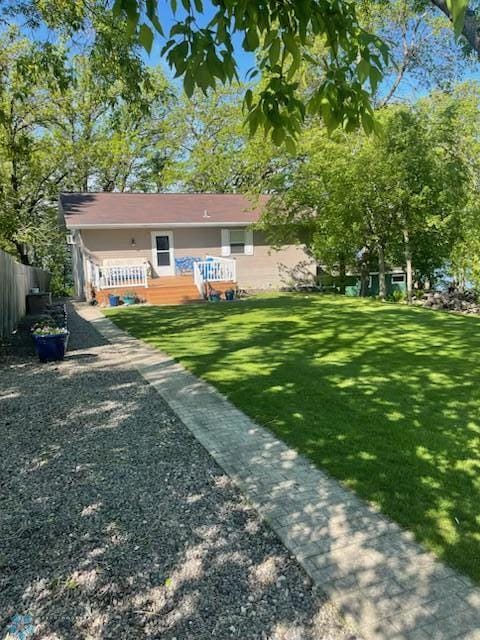 15924 Blackhawk Rd, Lake Park, MN 56554 - back of property featuring a deck