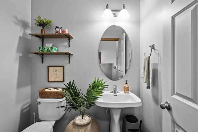 half bathroom with toilet