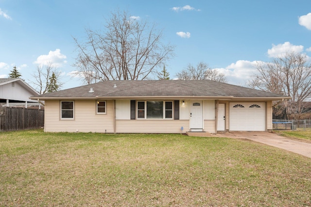 11749 Crooked Lake Blvd NW, Coon Rapids, MN 55433 - single story home featuring fence, a front yard, driveway, and an attached garage