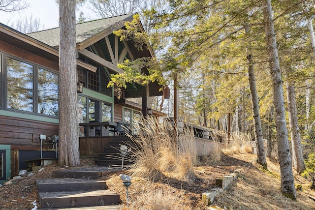 8434 Big Whitefish Narrows, Pine River, MN 56474 - view of side of property featuring roof with shingles