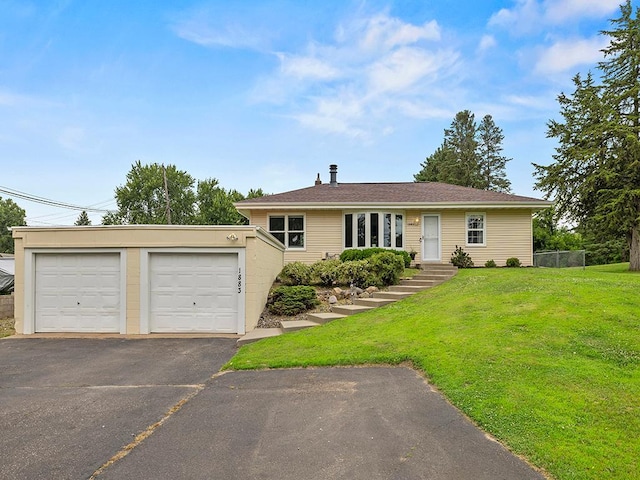 1883 County Road C E, Maplewood, MN 55109 - single story home with a garage, a front lawn, and an outbuilding