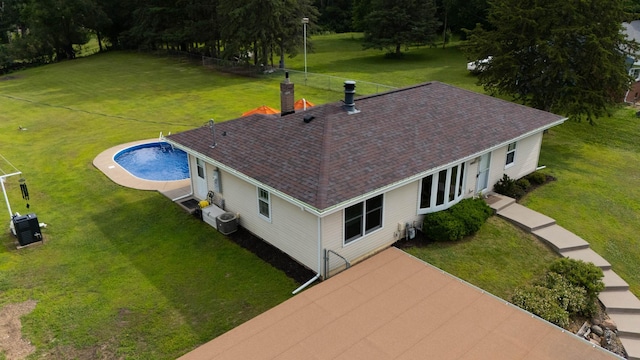 1883 County Road C E, Maplewood, MN 55109 - aerial view of property and surrounding area with a pool area