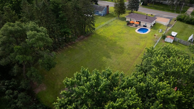 1883 County Road C E, Maplewood, MN 55109 - view from above of property featuring a pool