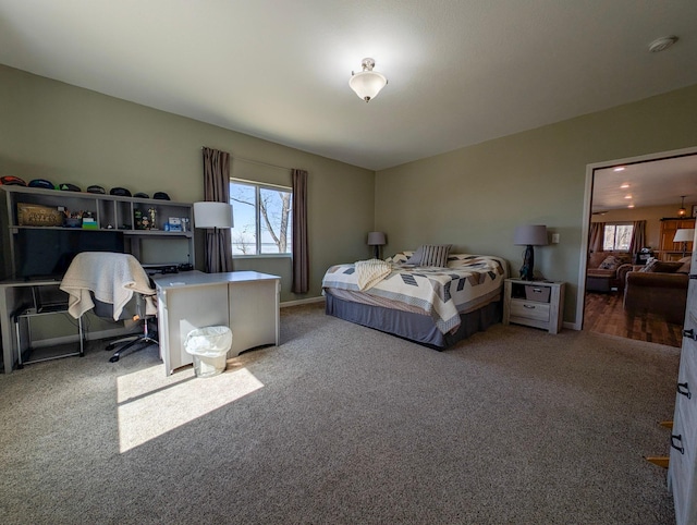 36861 477th Ave, Otto Twp, MN 56567 - bedroom featuring carpet floors, a desk, and baseboards