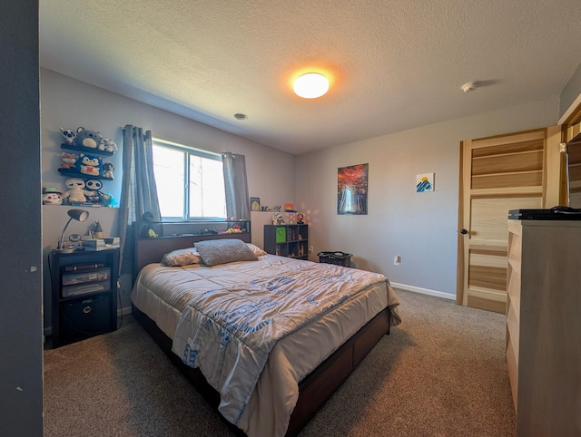 36861 477th Ave, Otto Twp, MN 56567 - carpeted bedroom with a textured ceiling and baseboards