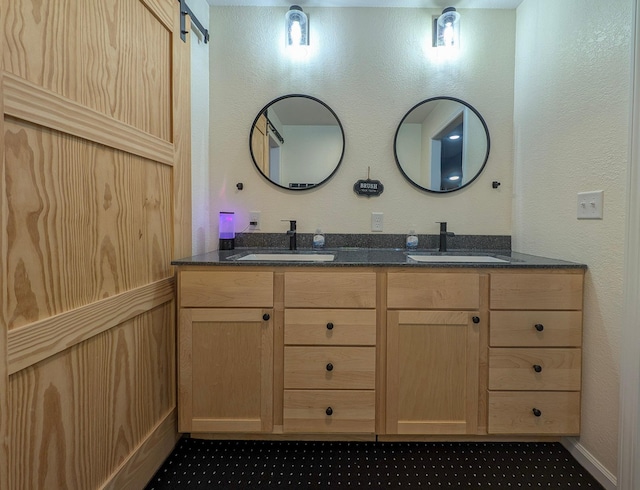 36861 477th Ave, Otto Twp, MN 56567 - full bath with double vanity and a textured wall