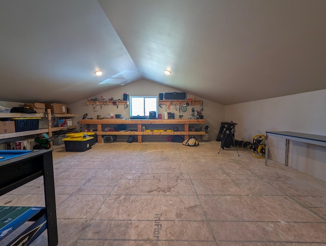 36861 477th Ave, Otto Twp, MN 56567 - bonus room featuring lofted ceiling and a workshop area