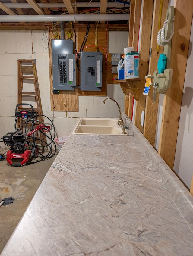 36861 477th Ave, Otto Twp, MN 56567 - utility room featuring electric panel and a sink