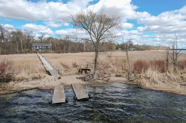 36861 477th Ave, Otto Twp, MN 56567 - view of yard featuring a floating dock and a water view