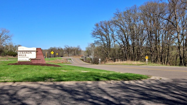 view of street with traffic signs