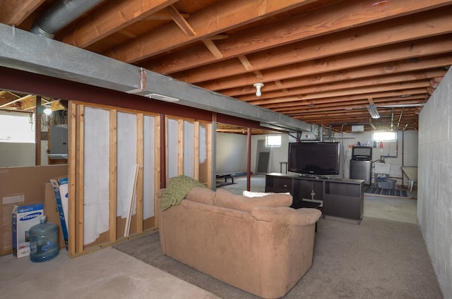 view of basement