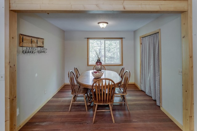 33507 Old 371, Pequot Lakes, MN 56472 - dining space with dark wood-style floors and baseboards