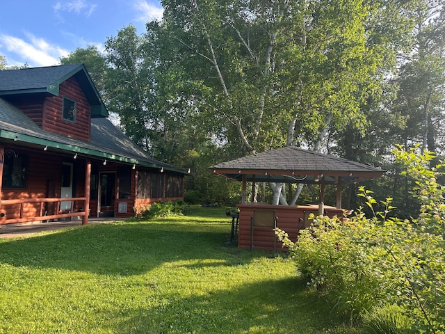 33507 Old 371, Pequot Lakes, MN 56472 - view of green lawn with a gazebo and a porch