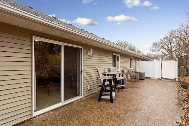 view of patio / terrace with fence