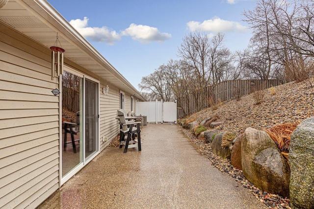 view of patio / terrace with fence