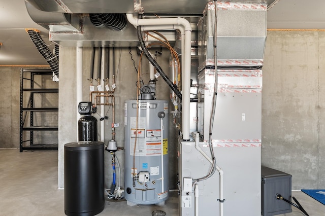 utilities featuring gas water heater