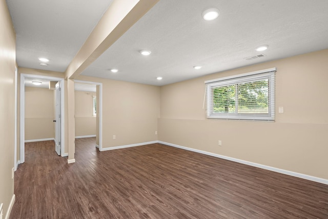 15320 90th St NE, Otsego, MN 55330 - below grade area featuring dark wood-style flooring and recessed lighting