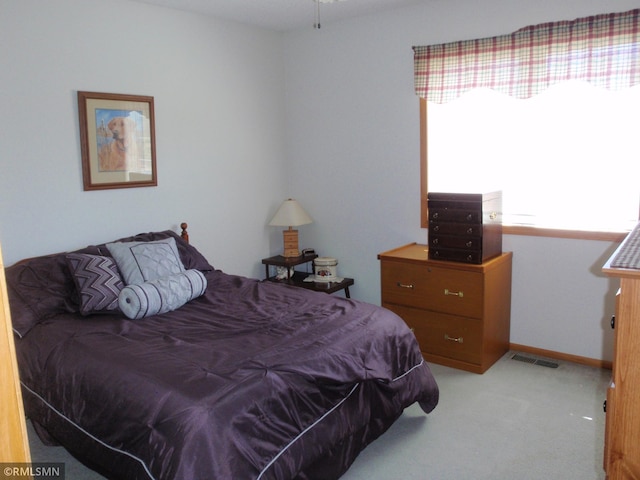 bedroom with carpet floors