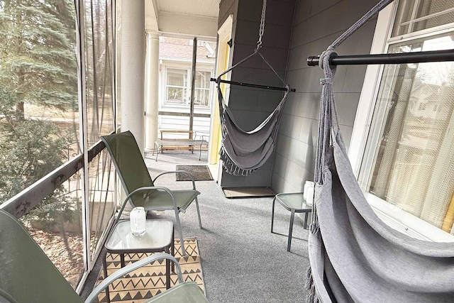 view of sunroom