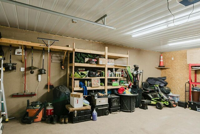 storage area featuring a garage