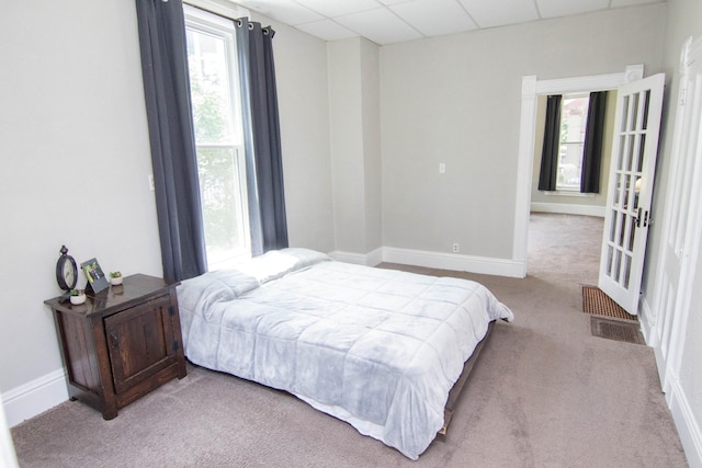217 Center St, Mankato, MN 56001 - bedroom featuring carpet flooring, baseboards, and a drop ceiling