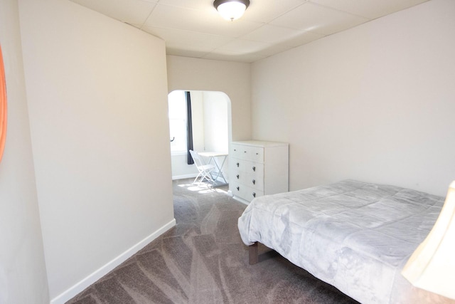 217 Center St, Mankato, MN 56001 - carpeted bedroom with baseboards and a drop ceiling