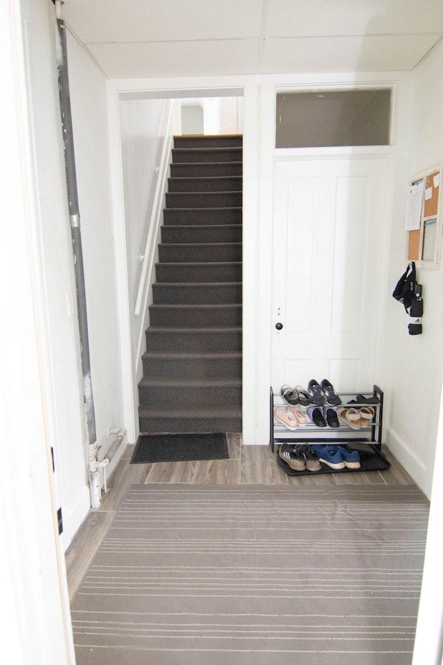 217 Center St, Mankato, MN 56001 - stairs featuring wood finished floors