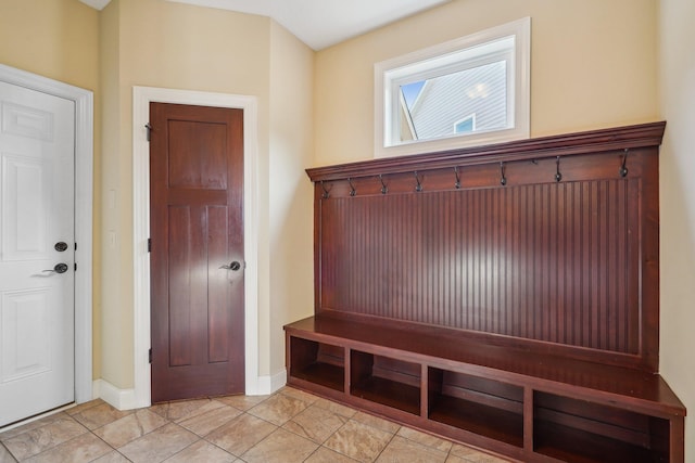 mudroom with baseboards