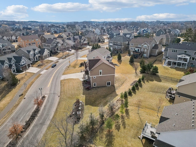 bird's eye view featuring a residential view