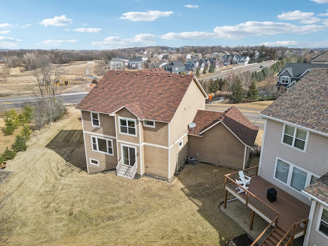 drone / aerial view with a residential view