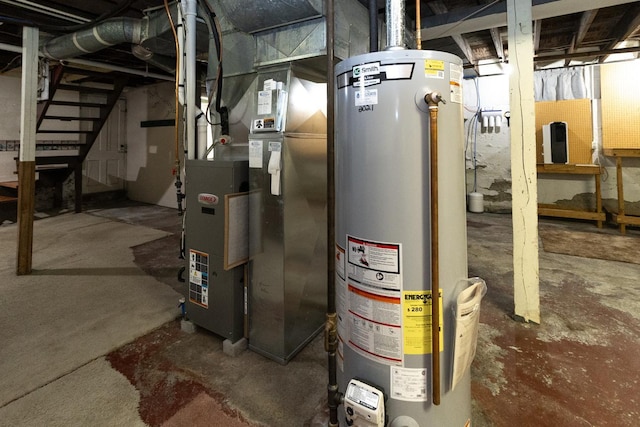 509 Nicollet Ave, North Mankato, MN 56003 - utility room with water heater and heating unit