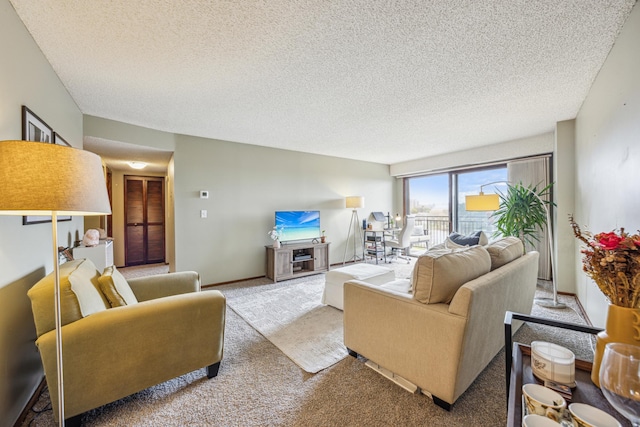 210 Grant St Unit 710, Minneapolis, MN 55403 - living area featuring carpet flooring and a textured ceiling