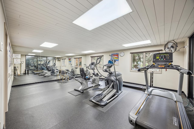 210 Grant St Unit 710, Minneapolis, MN 55403 - gym with wood ceiling