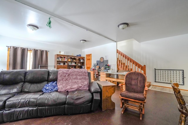 5242 Cusson Loop Rd, Leiding Twp, MN 55771 - living area featuring stairway