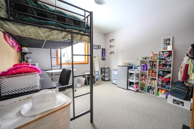 5242 Cusson Loop Rd, Leiding Twp, MN 55771 - carpeted bedroom featuring an office area