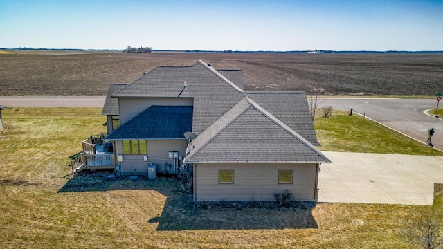 bird's eye view with a rural view