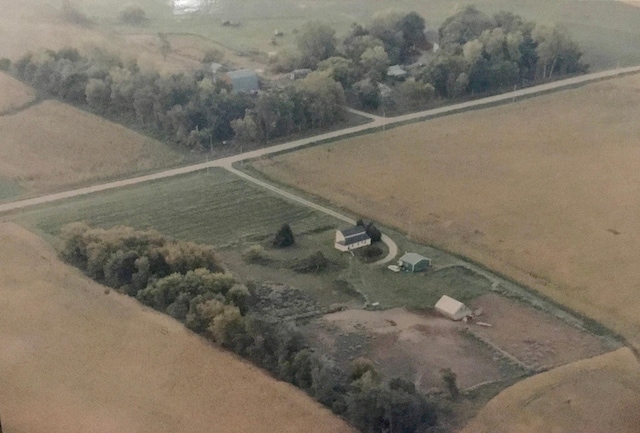 aerial view with a rural view