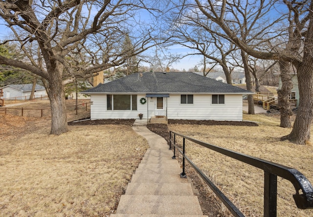 463 Minnesota St S, Stillwater, MN 55003 - ranch-style home featuring a chimney and roof with shingles